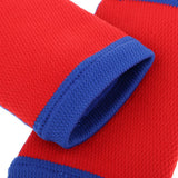 Maxbell 1 Pair Breathable Elastic Wrist Support Protector Guard Brace Blue+Red