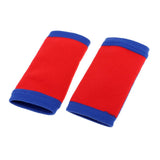 Maxbell 1 Pair Breathable Elastic Wrist Support Protector Guard Brace Blue+Red