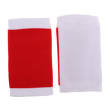 Maxbell 1 Pair Breathable Elastic Wrist Support Protector Guard Brace White+Red