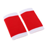 Maxbell 1 Pair Breathable Elastic Wrist Support Protector Guard Brace White+Red