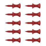 Maxbell 10pcs Golf Tees Plastic Golf Nail Limit Pin Outdoor Sport Supply 37mm Red