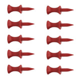 Maxbell 10pcs Golf Tees Plastic Golf Nail Limit Pin Outdoor Sport Supply 37mm Red