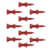 Maxbell 10pcs Golf Tees Plastic Golf Nail Limit Pin Outdoor Sport Supply 37mm Red