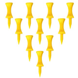 Maxbell 10pcs Golf Tees Plastic Golf Nail Limit Pin Outdoor Sport Supply 43mm Yellow