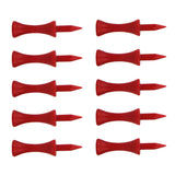 Maxbell 10pcs Golf Tees Plastic Golf Nail Limit Pin Outdoor Sport Supply 51mm Red