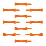 Maxbell 10pcs Golf Tees Plastic Golf Nail Limit Pin Outdoor Sport Supply 70mm Orange