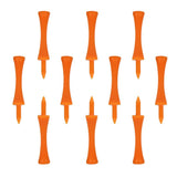 Maxbell 10pcs Golf Tees Plastic Golf Nail Limit Pin Outdoor Sport Supply 70mm Orange