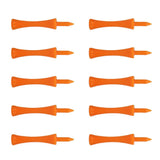 Maxbell 10pcs Golf Tees Plastic Golf Nail Limit Pin Outdoor Sport Supply 70mm Orange