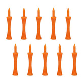 Maxbell 10pcs Golf Tees Plastic Golf Nail Limit Pin Outdoor Sport Supply 70mm Orange