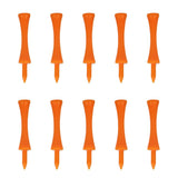 Maxbell 10pcs Golf Tees Plastic Golf Nail Limit Pin Outdoor Sport Supply 70mm Orange