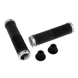 Maxbell Rubber MTB Bike Handlebar Grips Lock on Anti-slip Handle Bar Cover Silvery