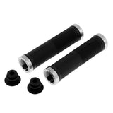 Maxbell Rubber MTB Bike Handlebar Grips Lock on Anti-slip Handle Bar Cover Silvery