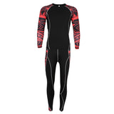 Maxbell Men's Long Sleeve Compression Sports Top T-Shirts and Pants M Black Red
