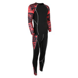 Maxbell Men's Long Sleeve Compression Sports Top T-Shirts and Pants M Black Red