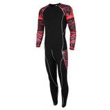 Maxbell Men's Long Sleeve Compression Sports Top T-Shirts and Pants M Black Red