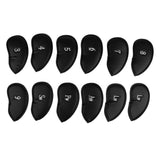 Maxbell 12 Pieces Waterproof PU Leather Golf Iron Head Cover Headcover Set Black 1