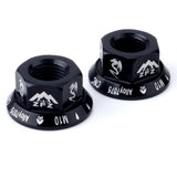 Maxbell Bicycle Hubs Nut M10 Folding Fixed Gear Bike Wheel Hubs Axle Screw Black
