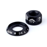 Maxbell Bicycle Hubs Nut M10 Folding Fixed Gear Bike Wheel Hubs Axle Screw Black