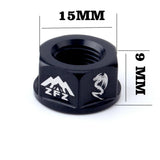 Maxbell Bicycle Hubs Nut M10 Folding Fixed Gear Bike Wheel Hubs Axle Screw Black