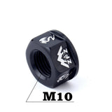 Maxbell Bicycle Hubs Nut M10 Folding Fixed Gear Bike Wheel Hubs Axle Screw Black