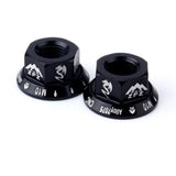 Maxbell Bicycle Hubs Nut M10 Folding Fixed Gear Bike Wheel Hubs Axle Screw Black