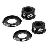 Maxbell Bicycle Hubs Nut M10 Folding Fixed Gear Bike Wheel Hubs Axle Screw Black