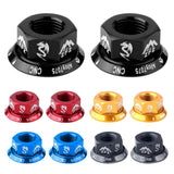 Maxbell Bicycle Hubs Nut M10 Folding Fixed Gear Bike Wheel Hubs Axle Screw Black