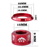 Maxbell Bicycle Hubs Nut M10 Folding Fixed Gear Bike Wheel Hubs Axle Screw Red