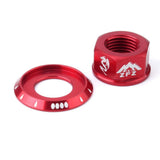 Maxbell Bicycle Hubs Nut M10 Folding Fixed Gear Bike Wheel Hubs Axle Screw Red