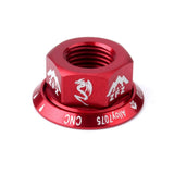 Maxbell Bicycle Hubs Nut M10 Folding Fixed Gear Bike Wheel Hubs Axle Screw Red