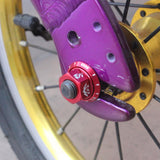 Maxbell Bicycle Hubs Nut M10 Folding Fixed Gear Bike Wheel Hubs Axle Screw Red