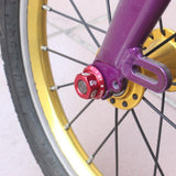 Maxbell Bicycle Hubs Nut M10 Folding Fixed Gear Bike Wheel Hubs Axle Screw Red