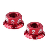 Maxbell Bicycle Hubs Nut M10 Folding Fixed Gear Bike Wheel Hubs Axle Screw Red