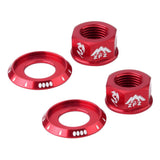 Maxbell Bicycle Hubs Nut M10 Folding Fixed Gear Bike Wheel Hubs Axle Screw Red