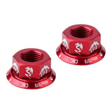 Maxbell Bicycle Hubs Nut M10 Folding Fixed Gear Bike Wheel Hubs Axle Screw Red