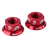 Maxbell Bicycle Hubs Nut M10 Folding Fixed Gear Bike Wheel Hubs Axle Screw Red