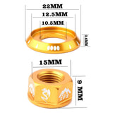 Maxbell Bicycle Hubs Nut M10 Folding Fixed Gear Bike Wheel Hubs Axle Screw Gold