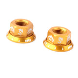 Maxbell Bicycle Hubs Nut M10 Folding Fixed Gear Bike Wheel Hubs Axle Screw Gold