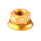Maxbell Bicycle Hubs Nut M10 Folding Fixed Gear Bike Wheel Hubs Axle Screw Gold