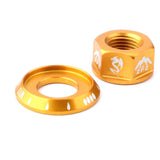 Maxbell Bicycle Hubs Nut M10 Folding Fixed Gear Bike Wheel Hubs Axle Screw Gold