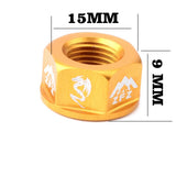 Maxbell Bicycle Hubs Nut M10 Folding Fixed Gear Bike Wheel Hubs Axle Screw Gold