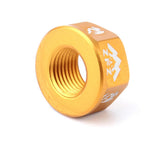 Maxbell Bicycle Hubs Nut M10 Folding Fixed Gear Bike Wheel Hubs Axle Screw Gold