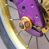 Maxbell Bicycle Hubs Nut M10 Folding Fixed Gear Bike Wheel Hubs Axle Screw Gold