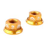 Maxbell Bicycle Hubs Nut M10 Folding Fixed Gear Bike Wheel Hubs Axle Screw Gold