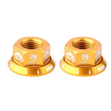Maxbell Bicycle Hubs Nut M10 Folding Fixed Gear Bike Wheel Hubs Axle Screw Gold