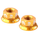 Maxbell Bicycle Hubs Nut M10 Folding Fixed Gear Bike Wheel Hubs Axle Screw Gold