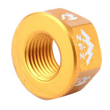 Maxbell Bicycle Hubs Nut M10 Folding Fixed Gear Bike Wheel Hubs Axle Screw Gold
