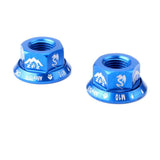 Maxbell Bicycle Hubs Nut M10 Folding Fixed Gear Bike Wheel Hubs Axle Screw Blue