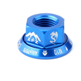 Maxbell Bicycle Hubs Nut M10 Folding Fixed Gear Bike Wheel Hubs Axle Screw Blue