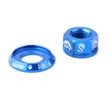 Maxbell Bicycle Hubs Nut M10 Folding Fixed Gear Bike Wheel Hubs Axle Screw Blue